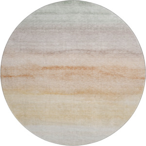 Machine Washable Indoor/Outdoor Pacifica Coral 8' x 8' Round Rug