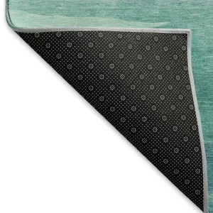 Machine Washable Indoor/Outdoor Pacifica Turquoise 9\' x 12\' Rug