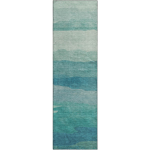 Machine Washable Indoor/Outdoor Pacifica Turquoise 2'3