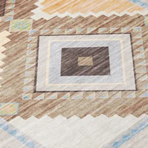 Indoor/Outdoor Phoenix Taupe Washable 8\' x 10\' Rug