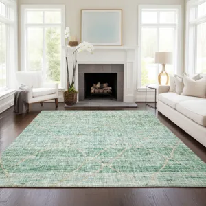 Luxury Washable Indoor/Outdoor Portico Aloe 5\' x 7\'6\" Rug