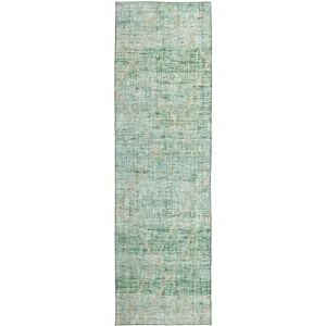 Luxury Washable Indoor/Outdoor Portico Aloe 2\'3\" x 7\'6\" Runner Rug