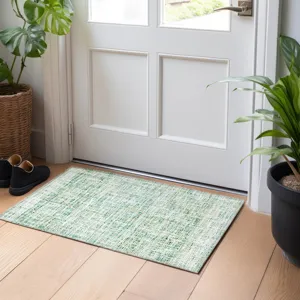 Luxury Washable Indoor/Outdoor Portico Aloe 1\'8\" x 2\'6\" Rug