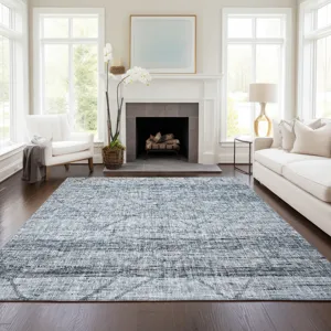 Luxury Washable Indoor/Outdoor Portico Blue 8\' x 10\' Rug