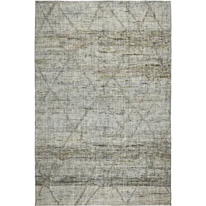 Luxury Washable Indoor/Outdoor Portico Pewter 2\'6\" x 3\'10\" Rug