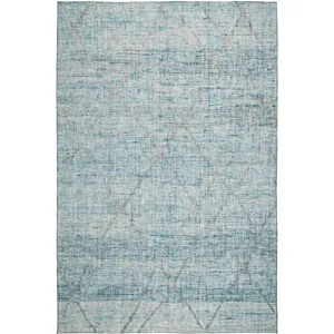 Luxury Washable Indoor/Outdoor Portico Teal 9\' x 12\' Rug