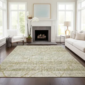 Luxury Washable Indoor/Outdoor Portico Wheat 9\' x 12\' Rug