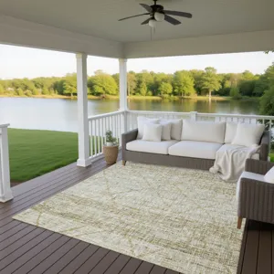 Luxury Washable Indoor/Outdoor Portico Wheat 9\' x 12\' Rug