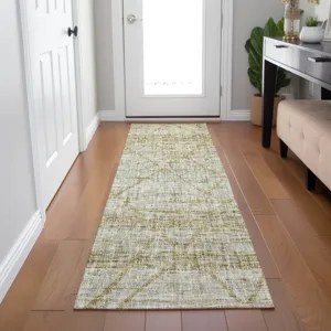 Luxury Washable Indoor/Outdoor Portico Wheat 2\'3\" x 7\'6\" Runner Rug