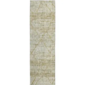 Luxury Washable Indoor/Outdoor Portico Wheat 2\'3\" x 7\'6\" Runner Rug