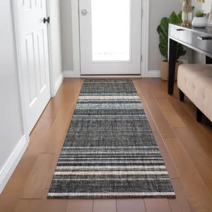 Luxury Washable Indoor/Outdoor Portico Chocolate 2\'3\" x 7\'6\" Runner Rug