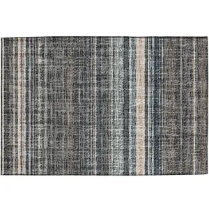 Luxury Washable Indoor/Outdoor Portico Chocolate 1\'8\" x 2\'6\" Rug