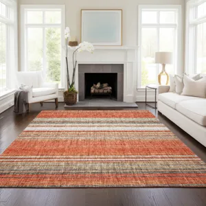 Luxury Washable Indoor/Outdoor Portico Coral 10\' x 14\' Rug