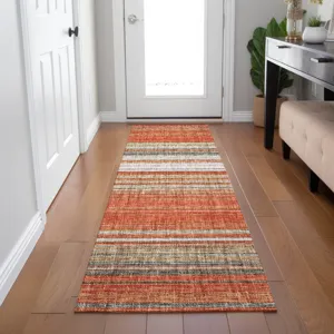 Luxury Washable Indoor/Outdoor Portico Coral 2\'3\" x 7\'6\" Runner Rug