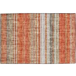 Luxury Washable Indoor/Outdoor Portico Coral 1\'8\" x 2\'6\" Rug