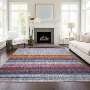 Luxury Washable Indoor/Outdoor Portico Lavender 10\' x 14\' Rug