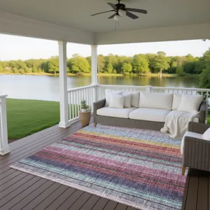 Luxury Washable Indoor/Outdoor Portico Lavender 10\' x 14\' Rug