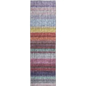 Luxury Washable Indoor/Outdoor Portico Lavender 2\'3\" x 7\'6\" Runner Rug