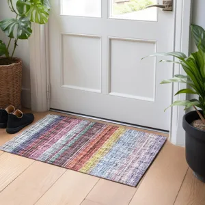 Luxury Washable Indoor/Outdoor Portico Lavender 1\'8\" x 2\'6\" Rug