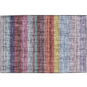 Luxury Washable Indoor/Outdoor Portico Lavender 1\'8\" x 2\'6\" Rug