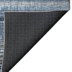 Luxury Washable Indoor/Outdoor Portico Navy 2\'6\" x 3\'10\" Rug
