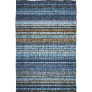 Luxury Washable Indoor/Outdoor Portico Navy 2\'6\" x 3\'10\" Rug