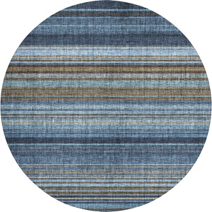 Luxury Washable Indoor/Outdoor Portico Navy Rug