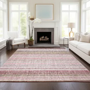 Luxury Washable Indoor/Outdoor Portico Pink 5\' x 7\'6\" Rug