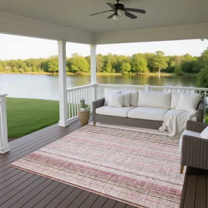 Luxury Washable Indoor/Outdoor Portico Pink 5\' x 7\'6\" Rug