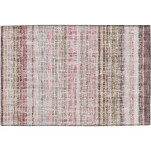 Luxury Washable Indoor/Outdoor Portico Pink Rug