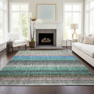 Luxury Washable Indoor/Outdoor Portico Sage 5\' x 7\'6\" Rug
