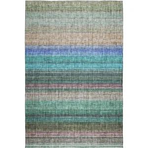 Luxury Washable Indoor/Outdoor Portico Sage 5\' x 7\'6\" Rug