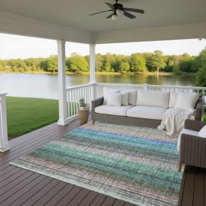 Luxury Washable Indoor/Outdoor Portico Sage 5\' x 7\'6\" Rug