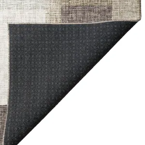 Luxury Washable Indoor/Outdoor Portico Brown 9\' x 12\' Rug