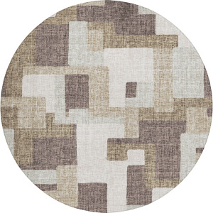 Luxury Washable Indoor/Outdoor Portico Brown Rug