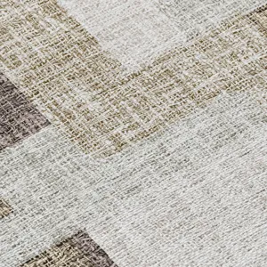 Luxury Washable Indoor/Outdoor Portico Brown 9\' x 12\' Rug