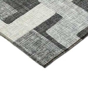 Luxury Washable Indoor/Outdoor Portico Gray 10\' x 14\' Rug