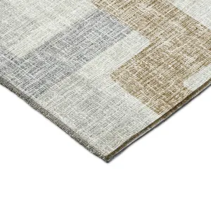 Luxury Washable Indoor/Outdoor Portico Ivory 8\' x 8\' Round Rug