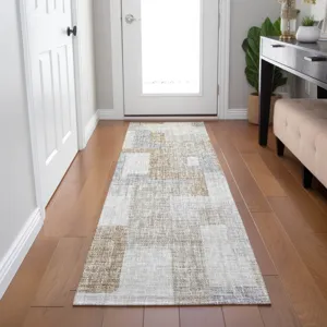 Luxury Washable Indoor/Outdoor Portico Ivory 2\'3\" x 7\'6\" Runner Rug