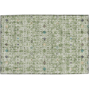 Luxury Washable Indoor/Outdoor Portico Aloe Rug