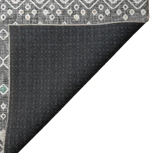 Luxury Washable Indoor/Outdoor Portico Gray 3\' x 5\' Rug