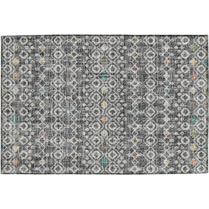 Luxury Washable Indoor/Outdoor Portico Gray Rug