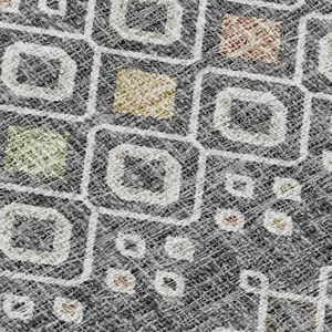 Luxury Washable Indoor/Outdoor Portico Gray 3\' x 5\' Rug