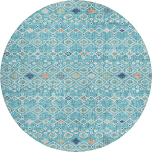Luxury Washable Indoor/Outdoor Portico Teal Rug