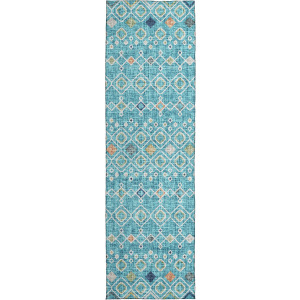 Luxury Washable Indoor/Outdoor Portico Teal 2'3