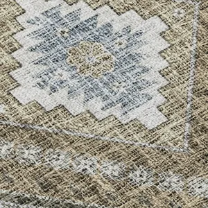 Luxury Washable Indoor/Outdoor Portico Beige 5\' x 7\'6\" Rug