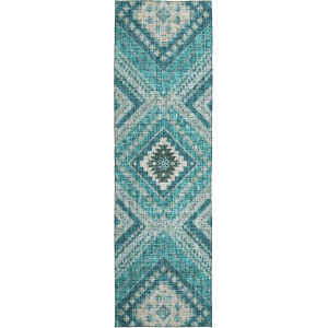 Luxury Washable Indoor/Outdoor Portico Teal 2'3