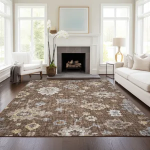Luxury Washable Indoor/Outdoor Portico Chocolate 8\' x 10\' Rug
