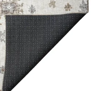 Luxury Washable Indoor/Outdoor Portico Ivory 9\' x 12\' Rug