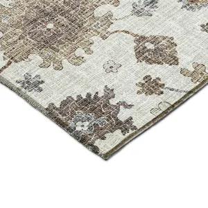Luxury Washable Indoor/Outdoor Portico Ivory 9\' x 12\' Rug